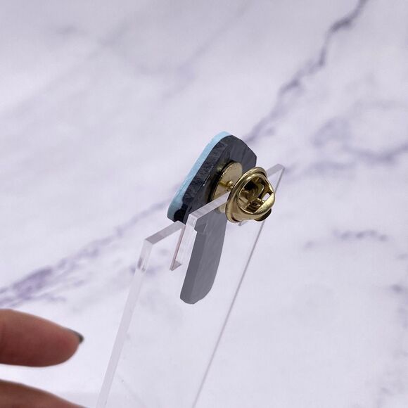 Blue Black Mushroom Pin - Picture 15 of 16